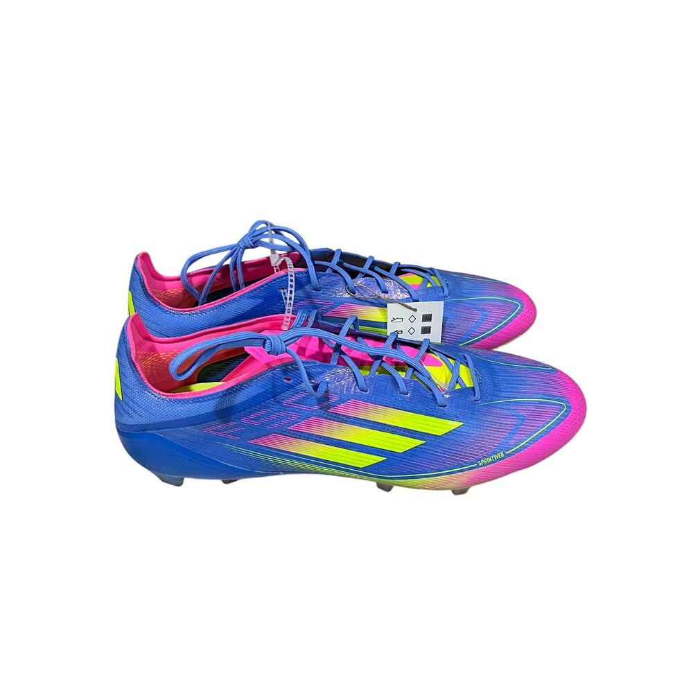 adidas F50 Elite FG Soccer Cleats Blue Fusion Lucid Lemon Pink Mens 12